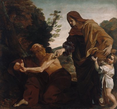 Elia riceve il pane dalla vedova di Zarepta da Giovanni Lanfranco